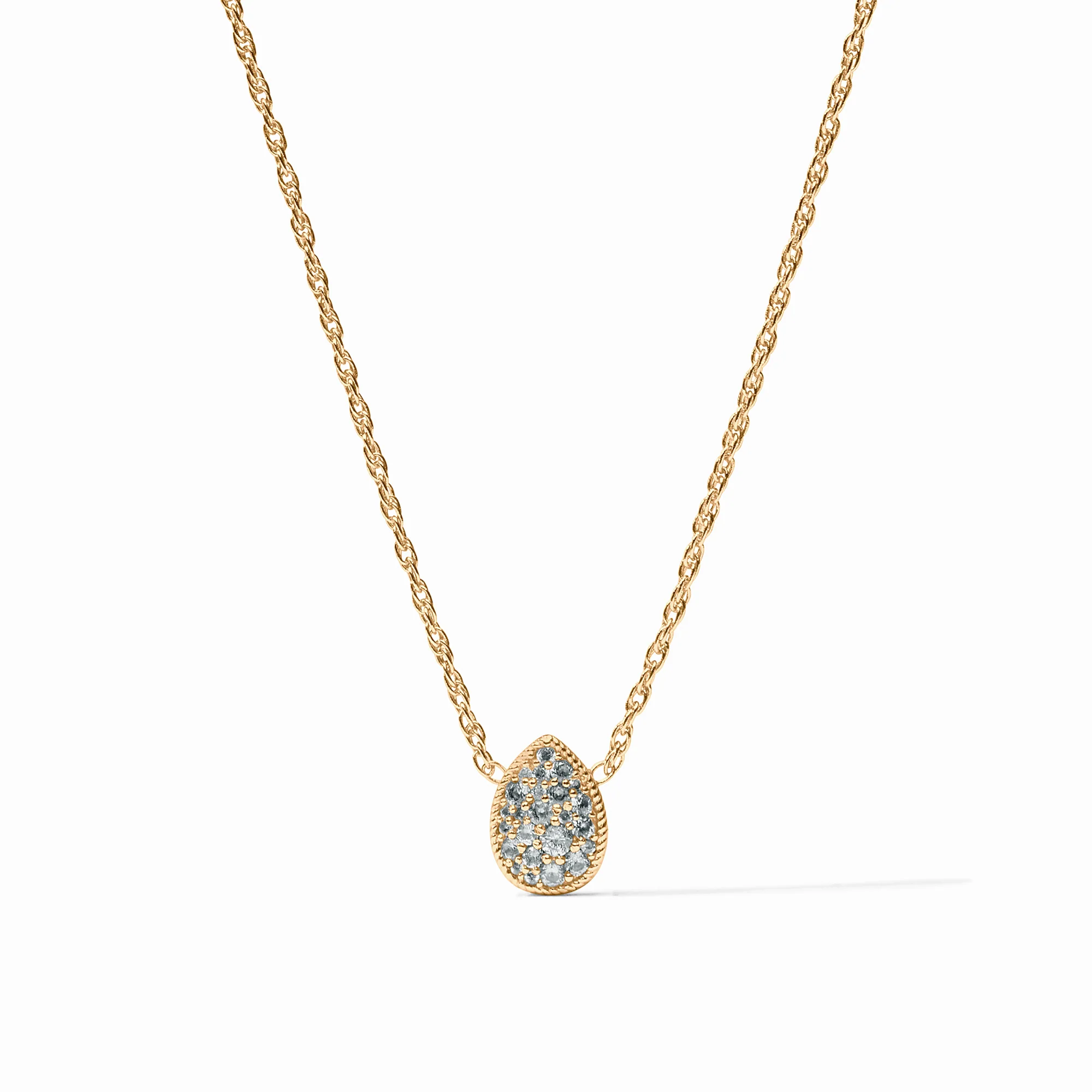 Pavé Teardrop Delicate Necklace