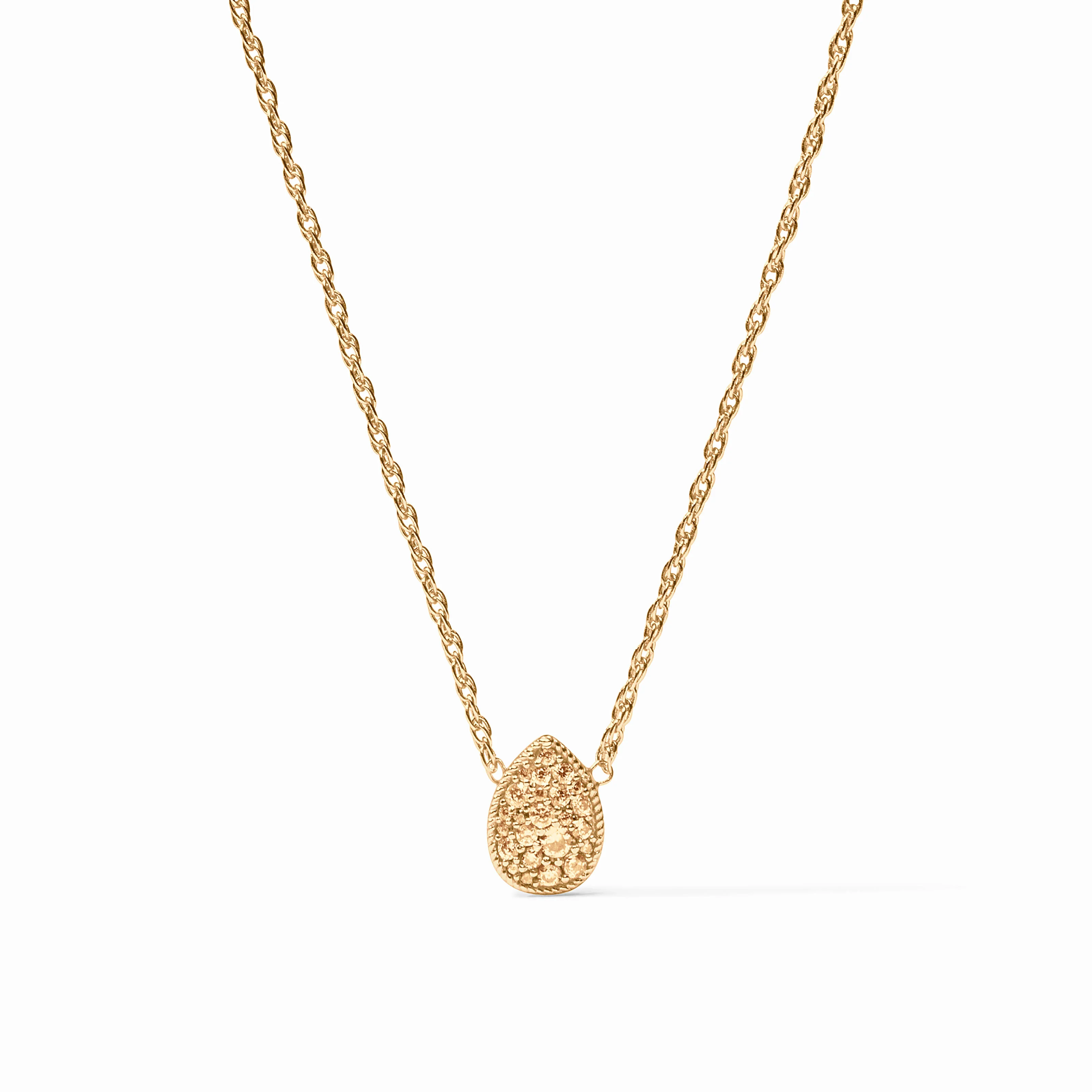 Pavé Teardrop Delicate Necklace