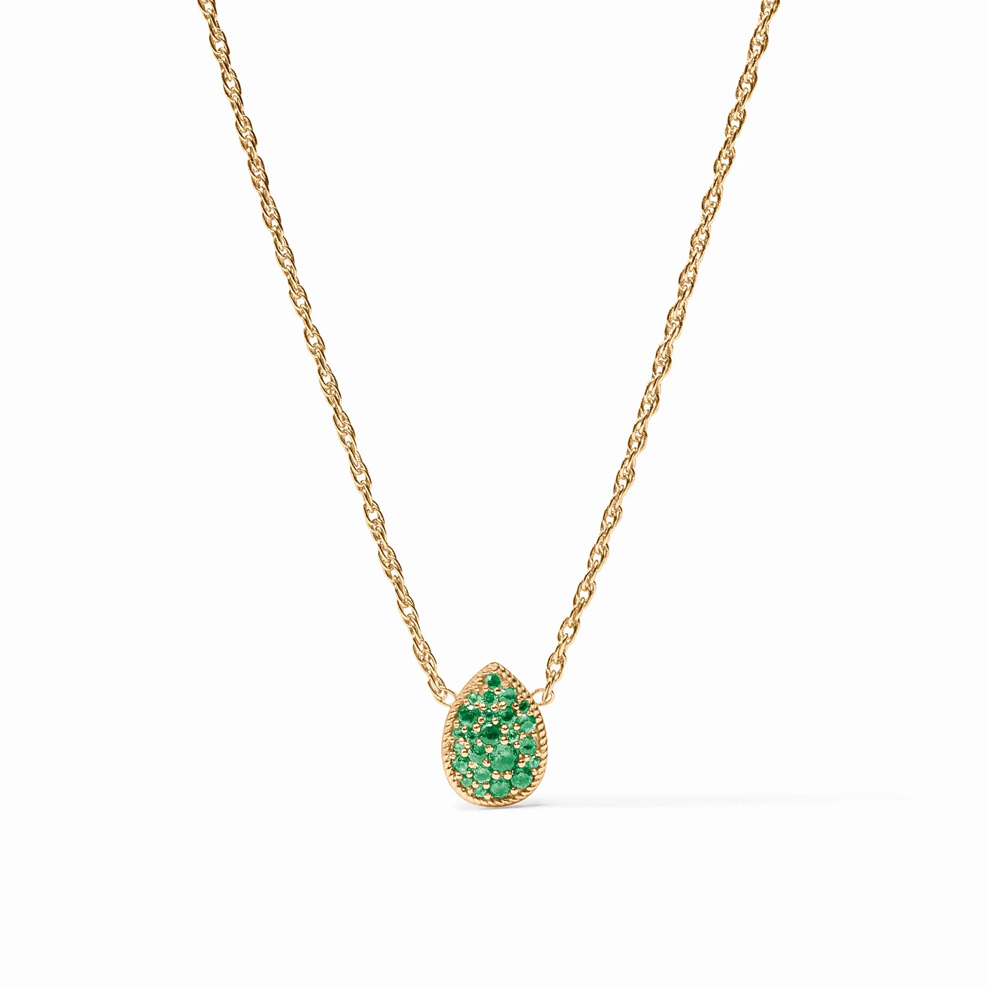 Pavé Teardrop Delicate Necklace