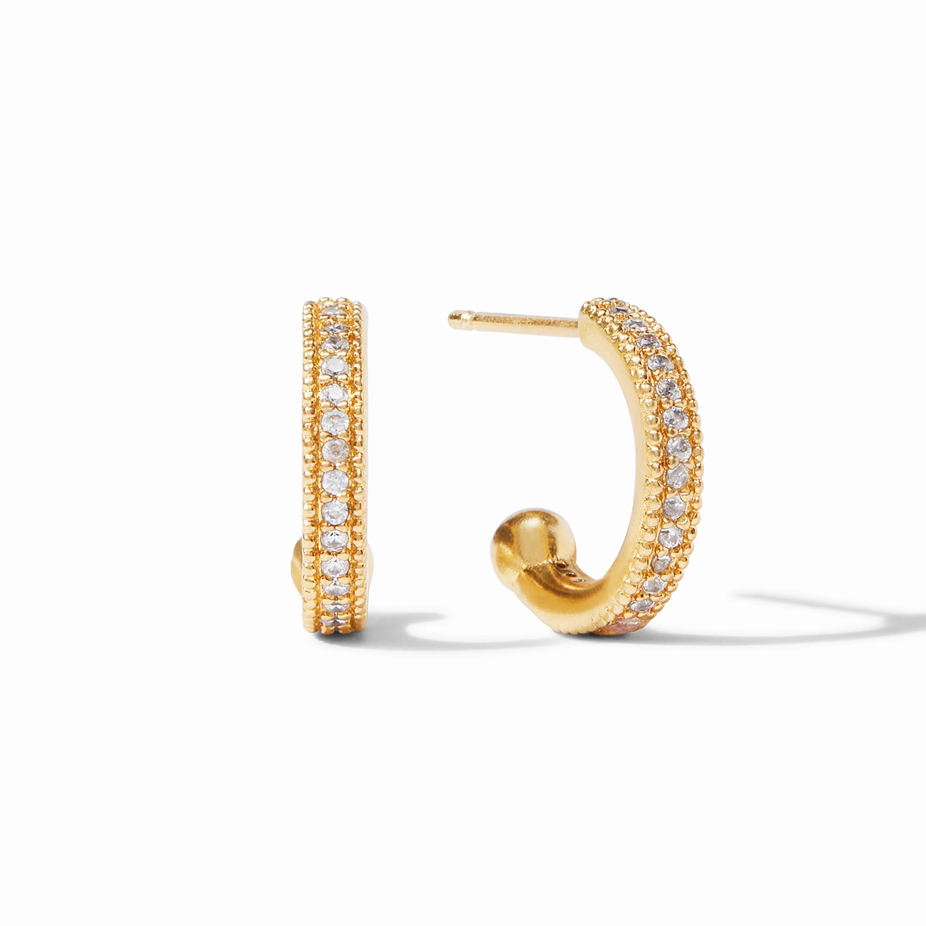 Esme Heart Pavé Hoop & Charm Earring - Image 3