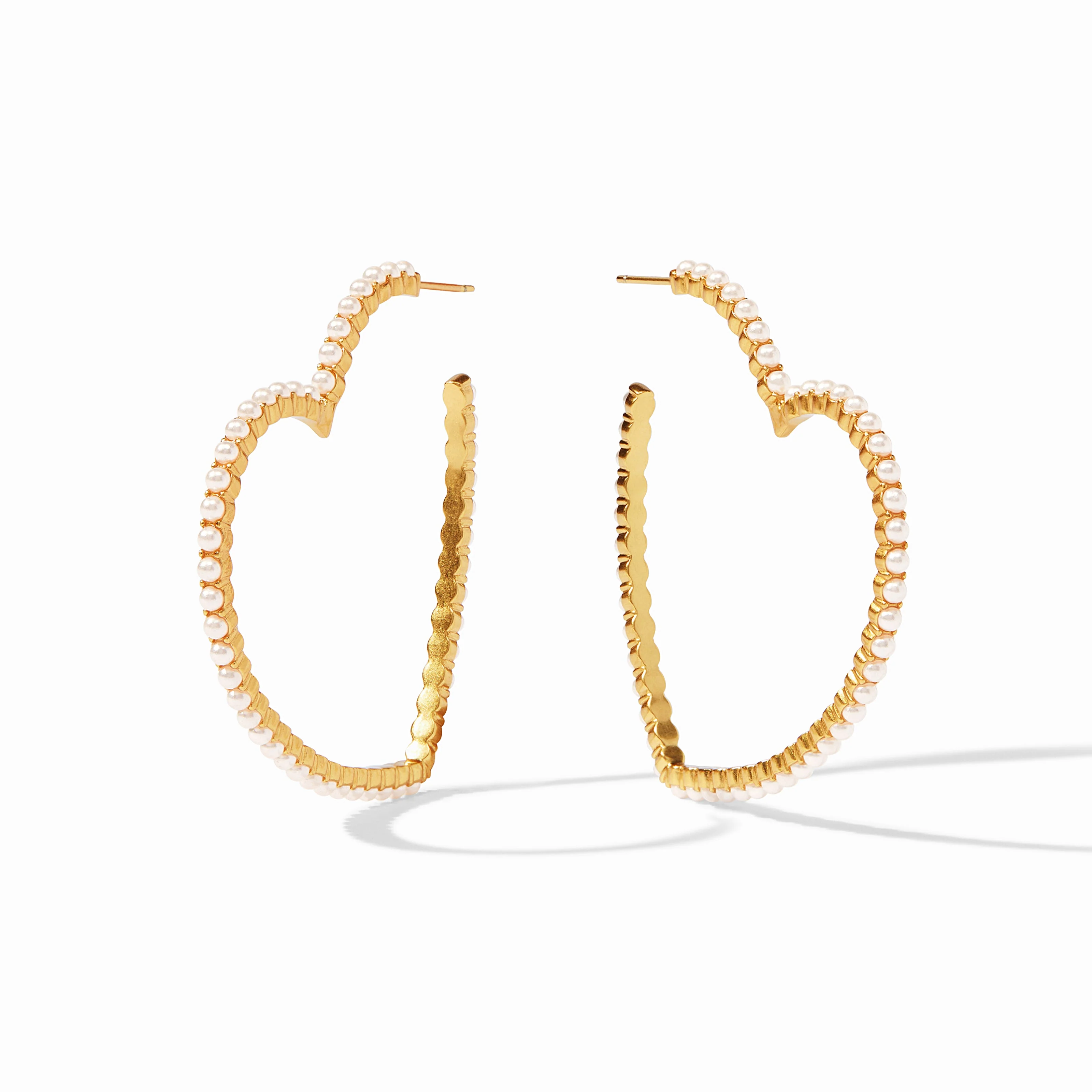 Esme Heart Pearl Hoop - Image 2