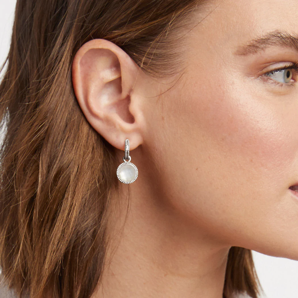 Fleur-de-Lis Hoop & Charm Earring - Image 10