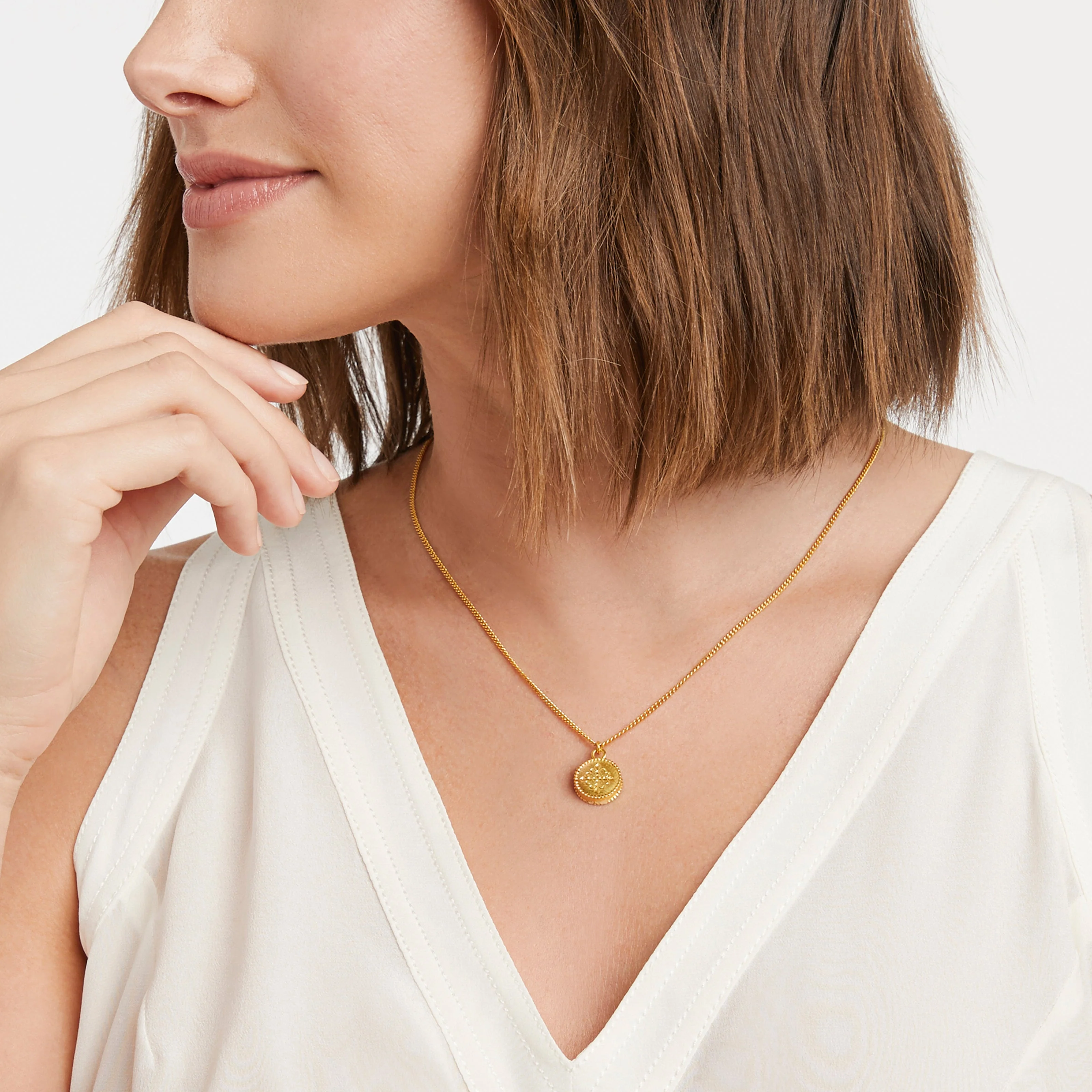 Fleur-de-Lis Solitaire Necklace - Image 9