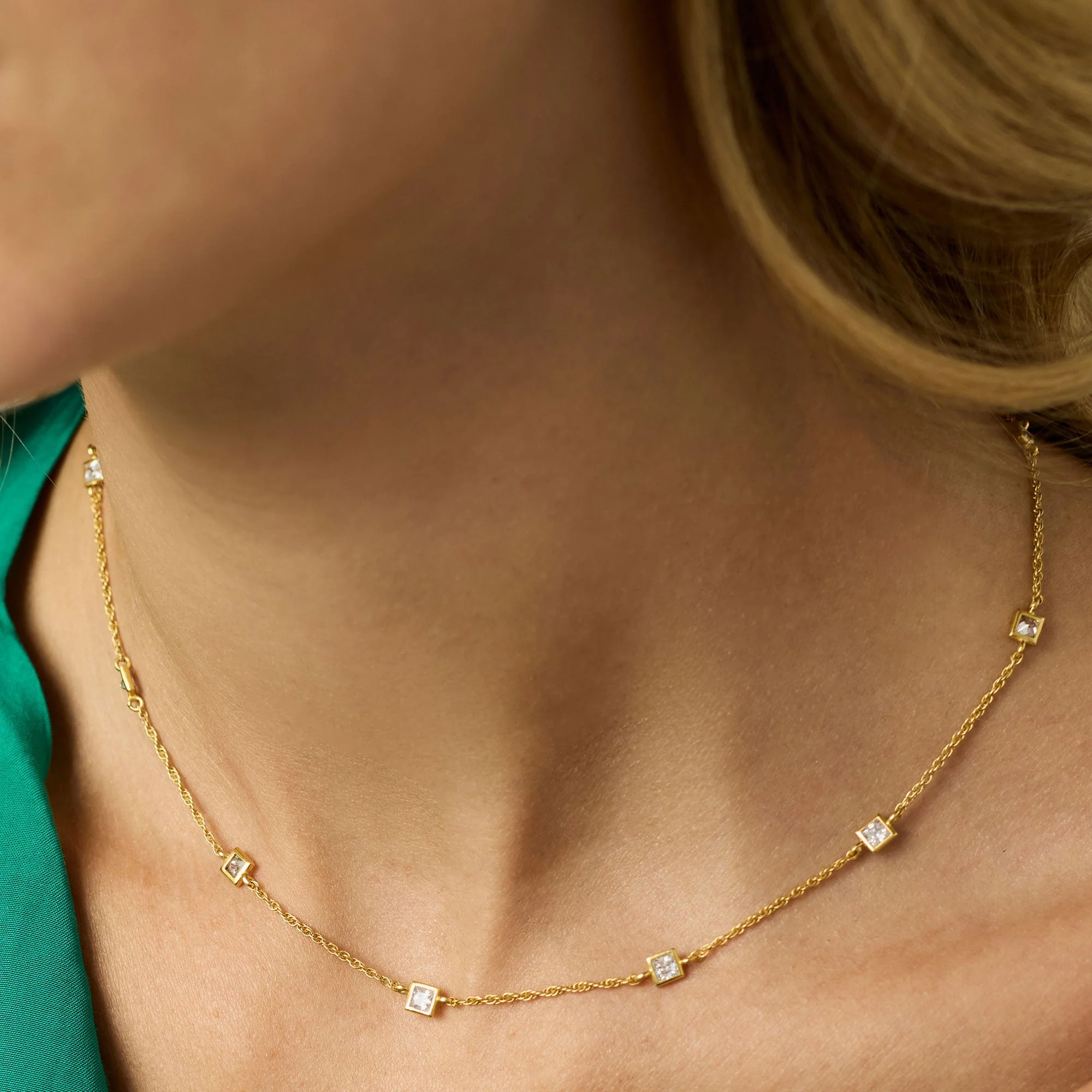 Jolie Delicate Station Necklace - Image 2