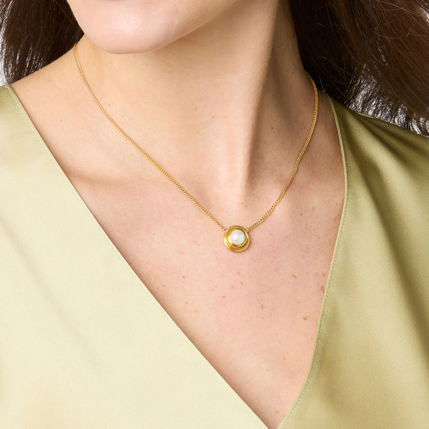 Wave Stone Delicate Necklace - Image 3